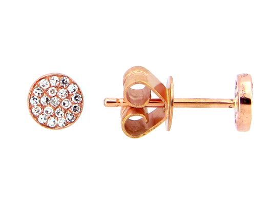 DIAMOND DISC STUD EARRING