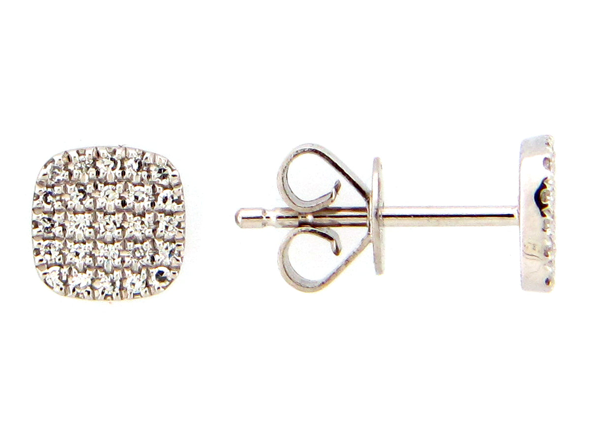 DIAMOND PAVE CUSHION EARRING
