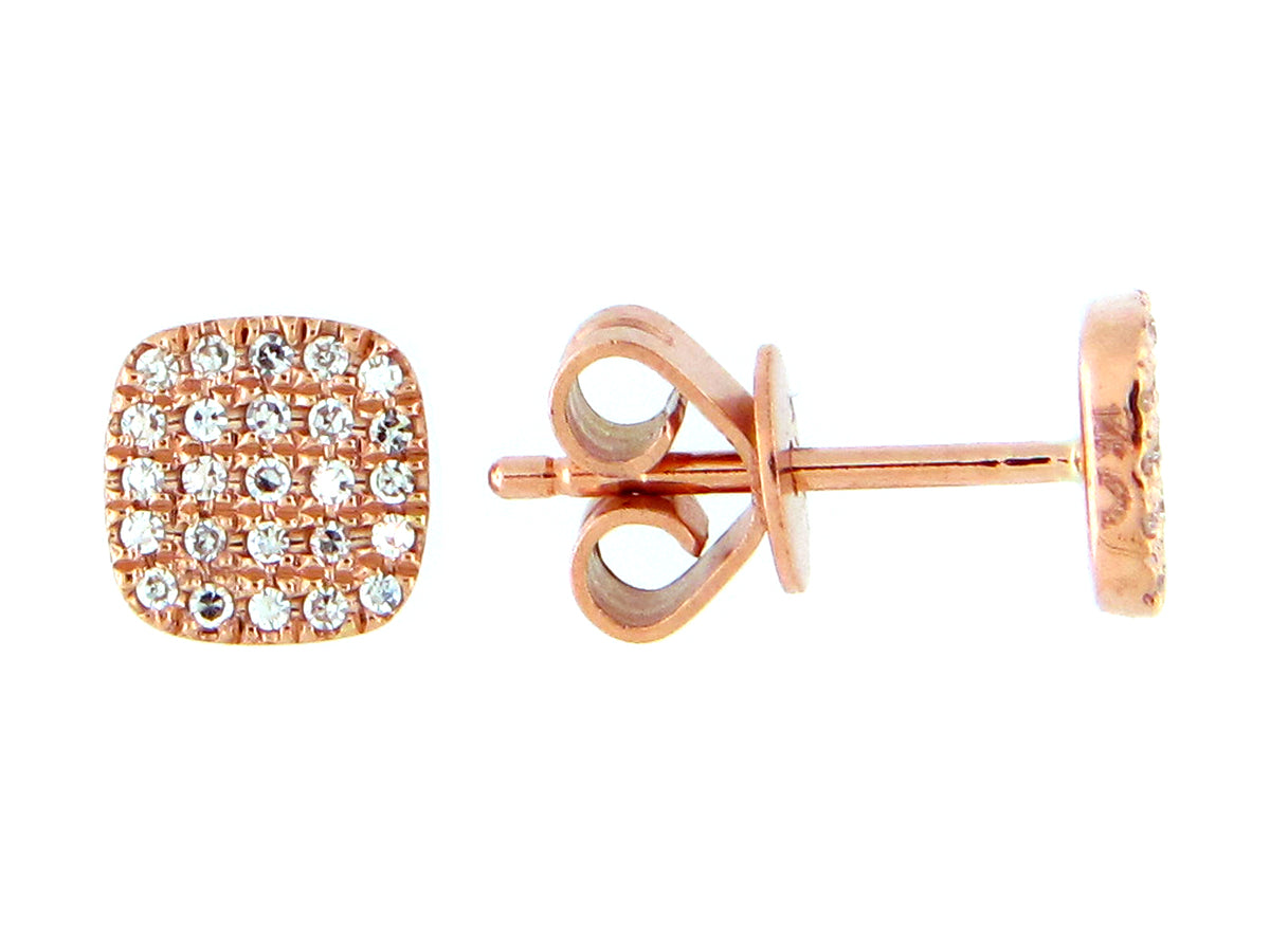 DIAMOND PAVE CUSHION EARRING