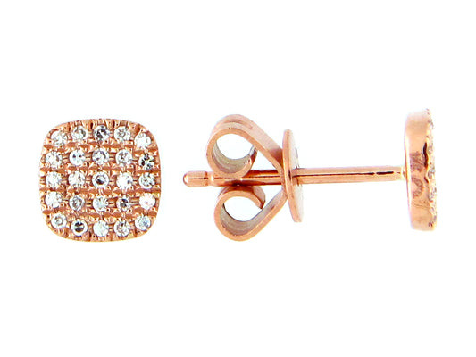 DIAMOND PAVE CUSHION EARRING