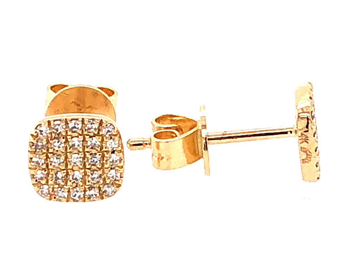 DIAMOND PAVE CUSHION EARRING