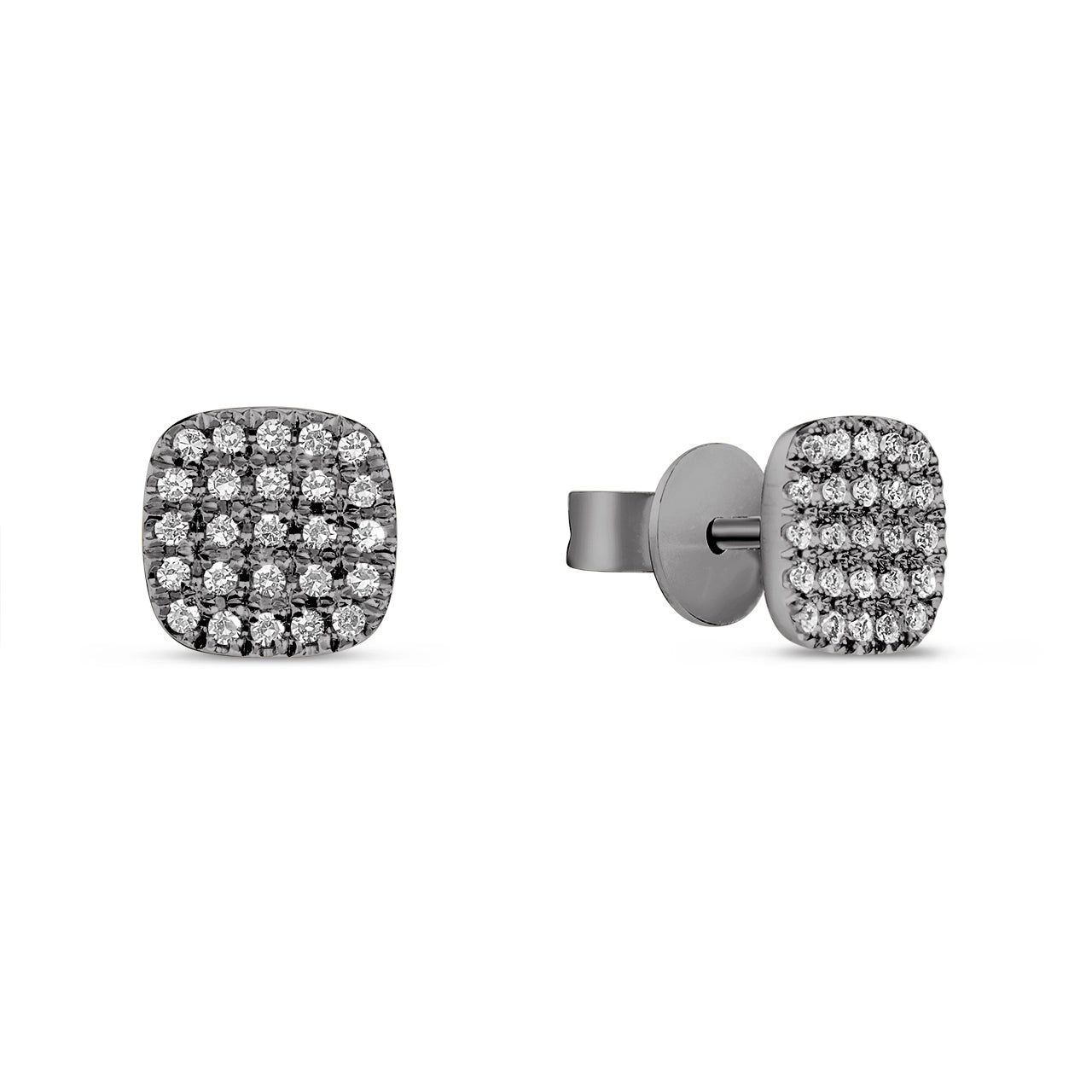 Diamond Cushion Stud Earring