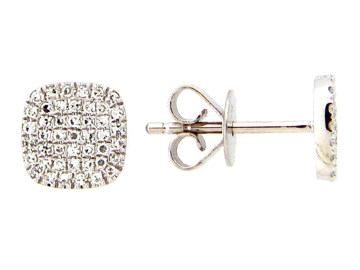DIAMOND PAVE CUSHION EARRING