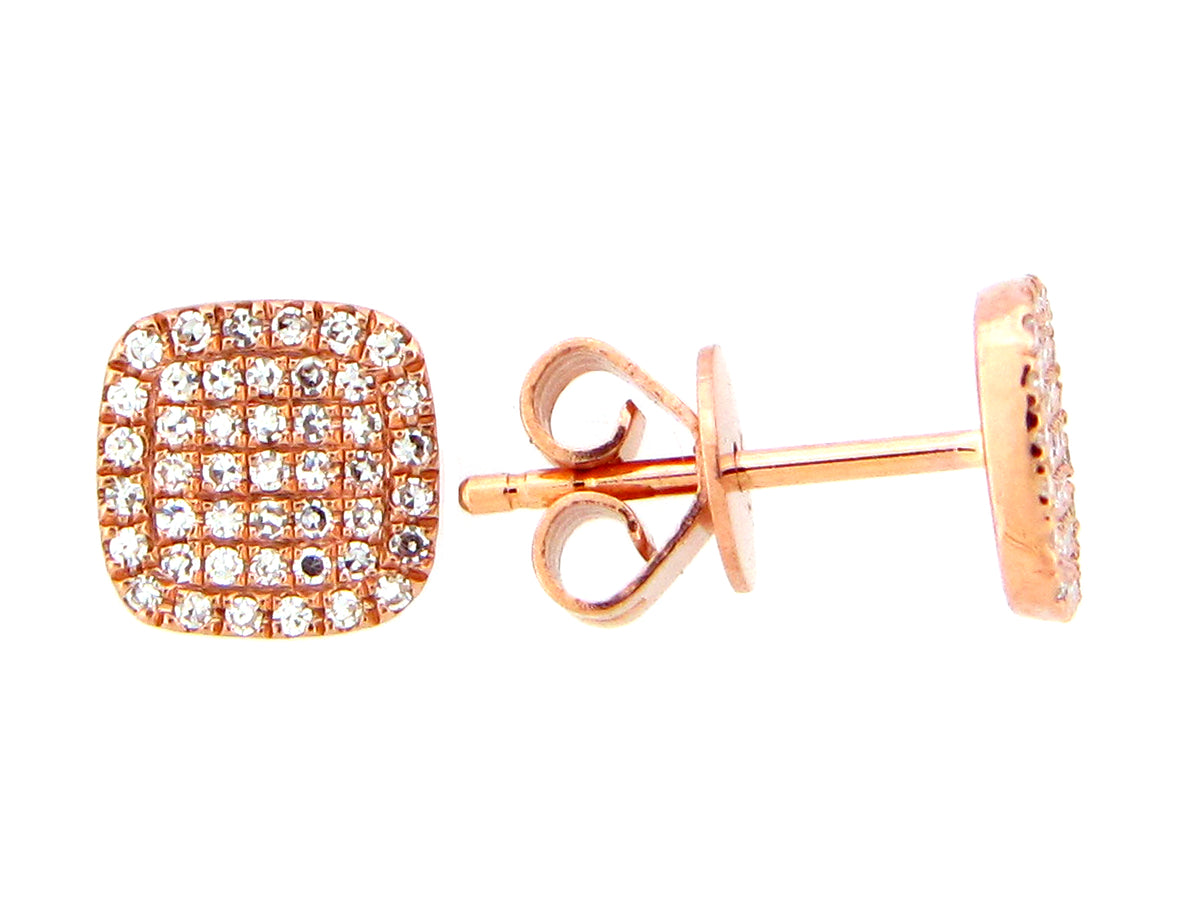 DIAMOND PAVE CUSHION EARRING