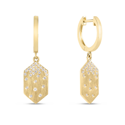 Diamond Petite Confetti Hexagon Dangle Earring