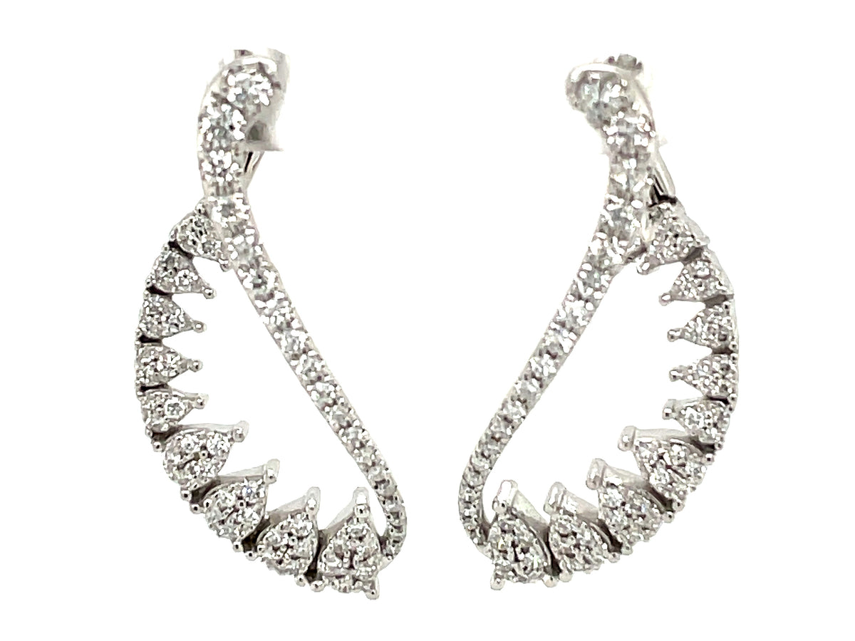 DIAMOND EAR CUFF HOOP EARRING