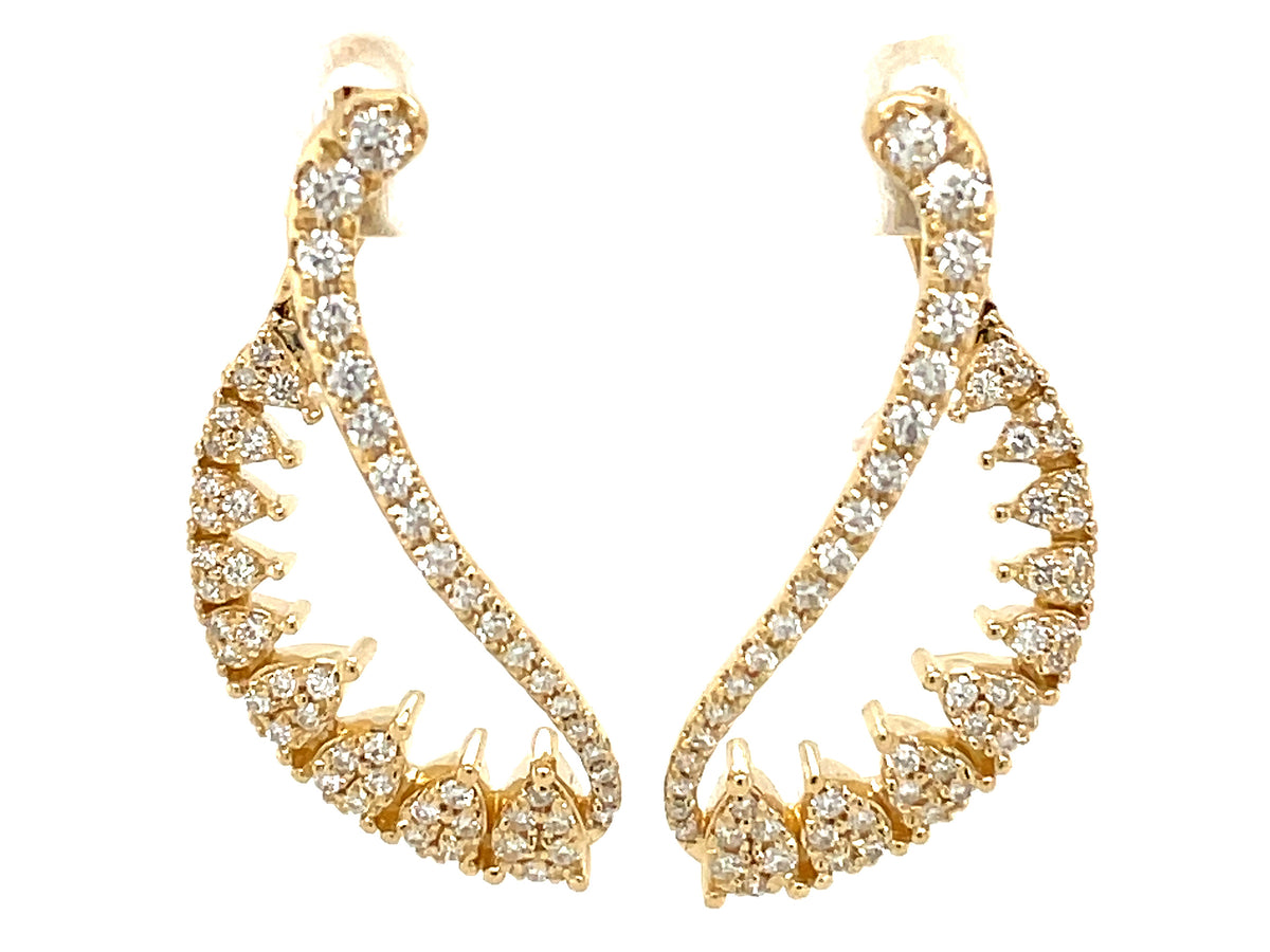 DIAMOND EAR CUFF HOOP EARRING