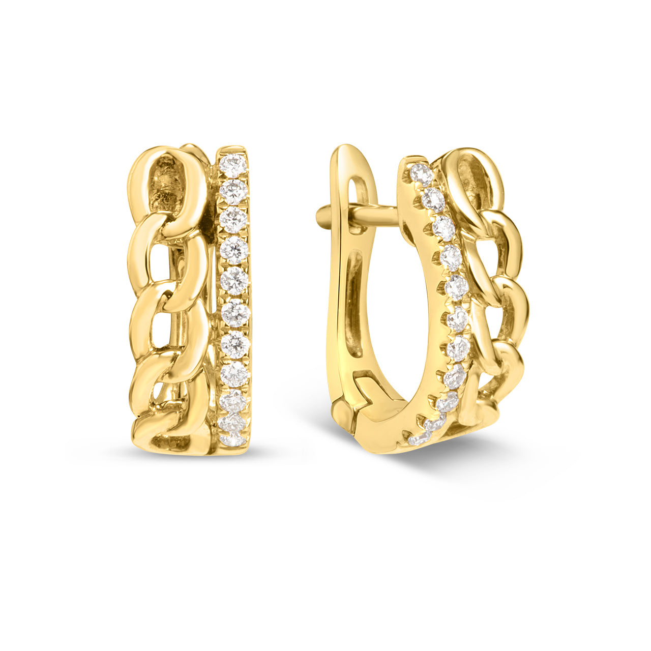 Diamond Link Stack Earring