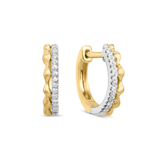 Diamond Drip Duet Huggie Earring