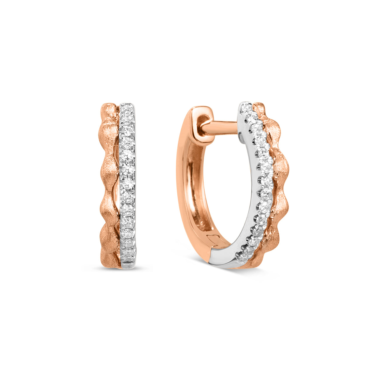 Diamond Drip Duet Huggie Earring
