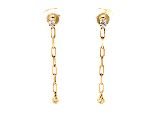 DIAMOND CHAIN DANGLE EARRING