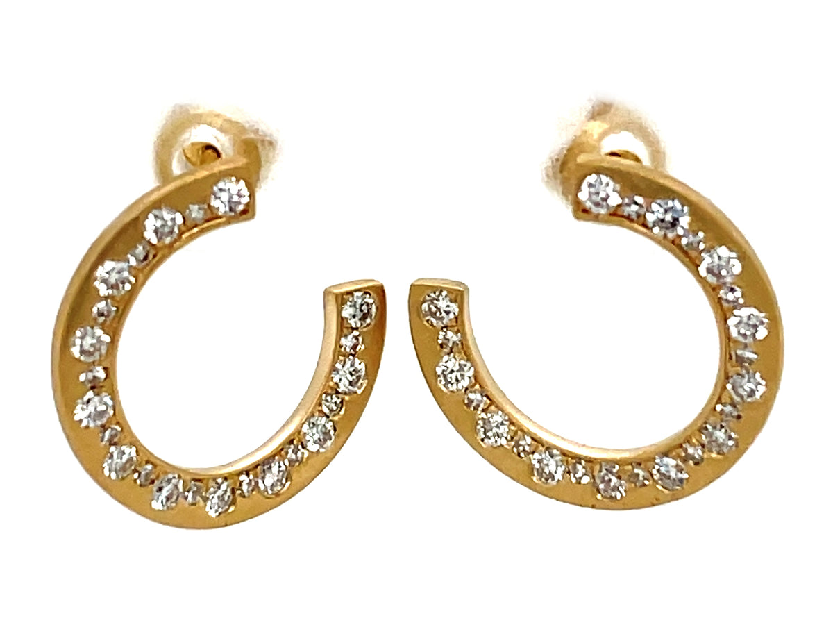 DIAMOND OPEN CIRCLE EARRING