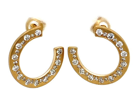 DIAMOND OPEN CIRCLE EARRING