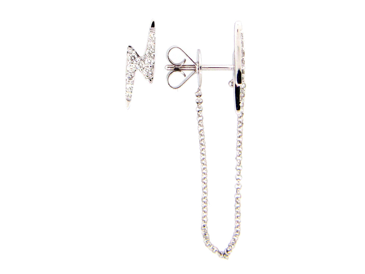 DIAMOND LIGHTNING CHAIN EARRING