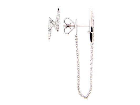 DIAMOND LIGHTNING CHAIN EARRING