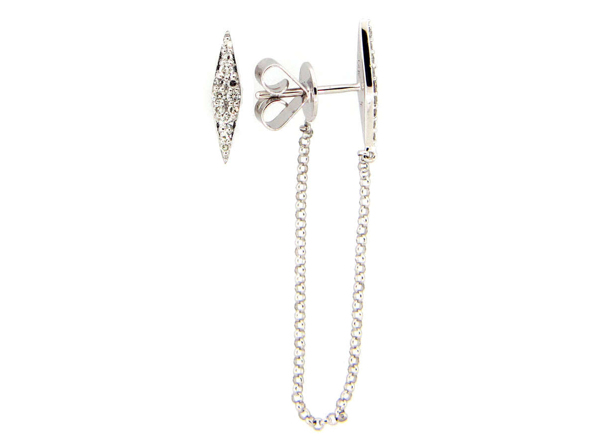 DIAMOND MARQUISE CHAIN EARRING