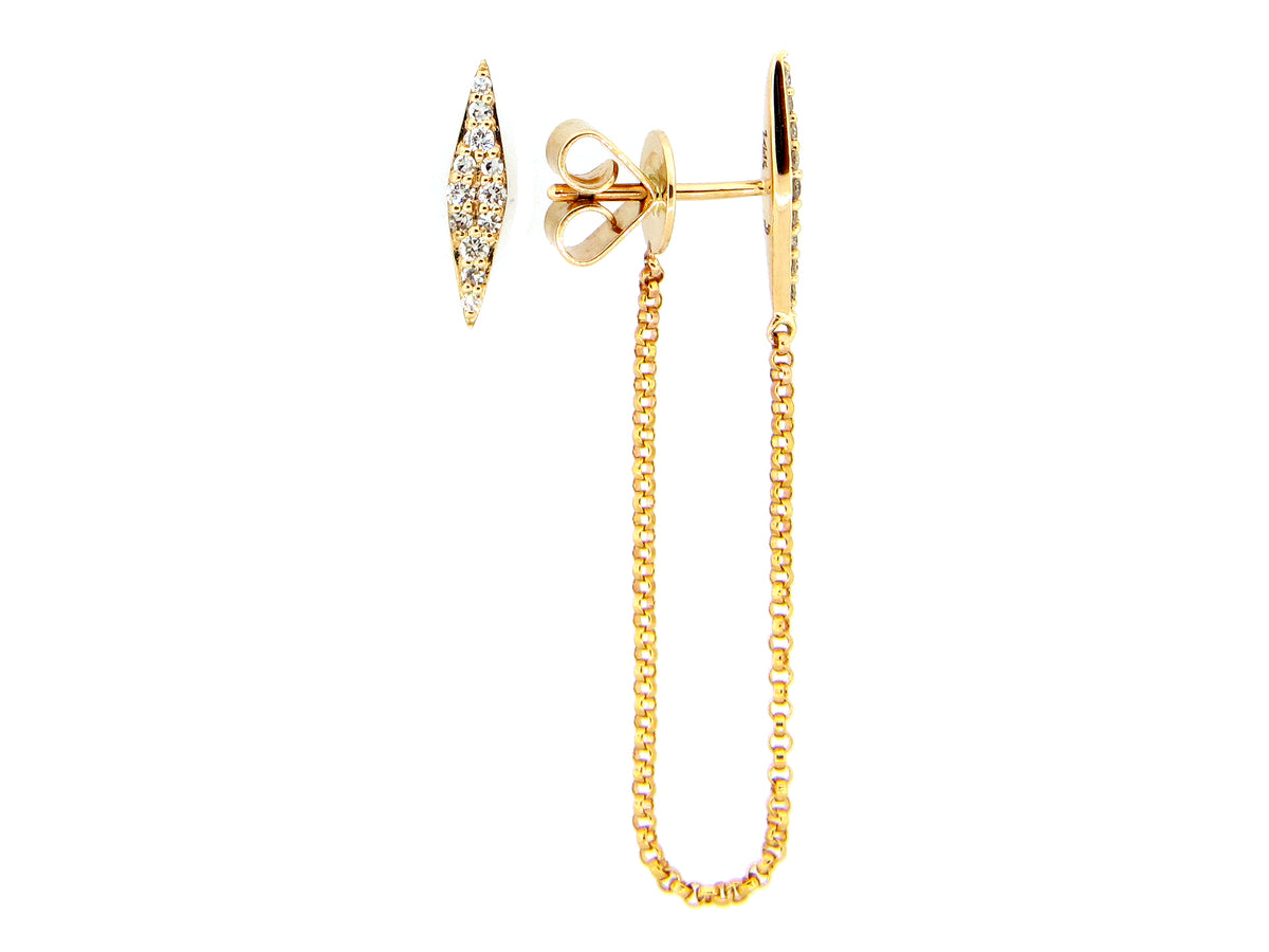 DIAMOND MARQUISE CHAIN EARRING