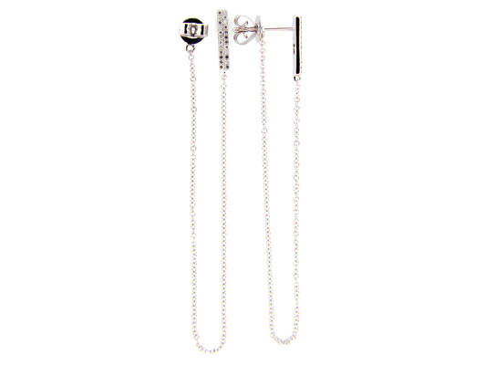DIAMOND BAR CHAIN EARRING