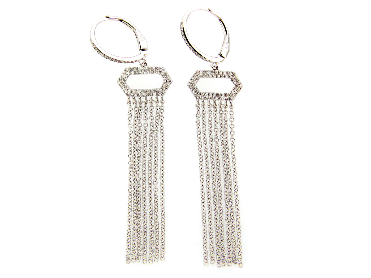 DIAMOND TASSEL DANGLE EARRING