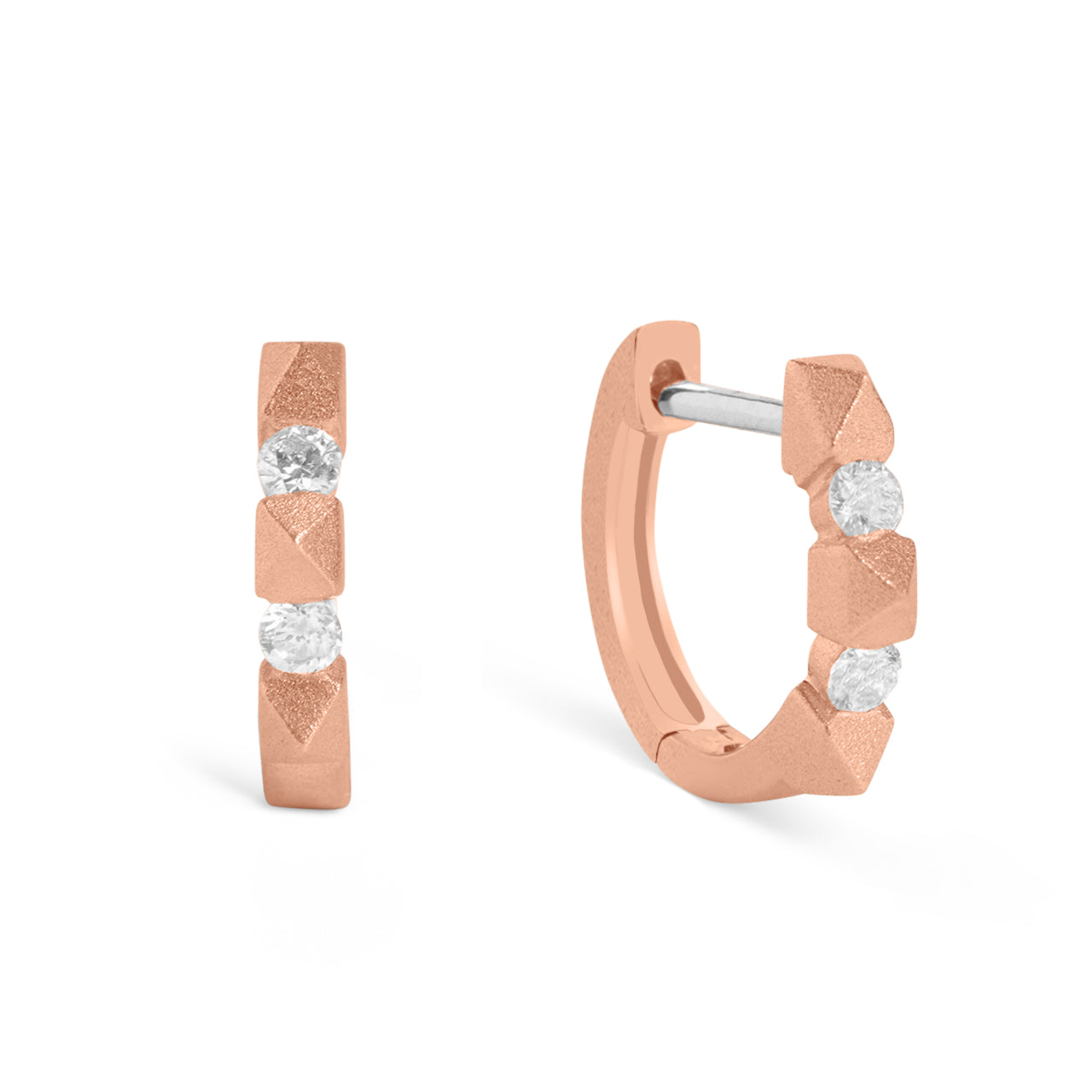 Diamond Spike Huggie Earring