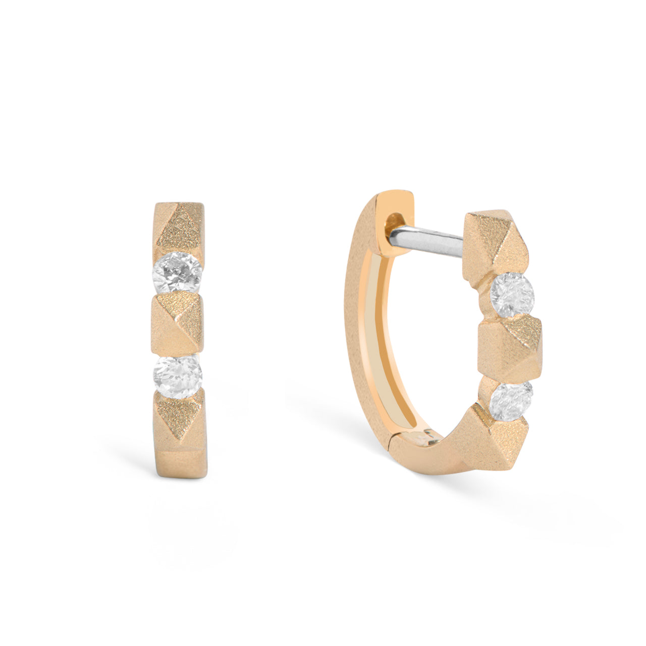 Diamond Spike Huggie Earring
