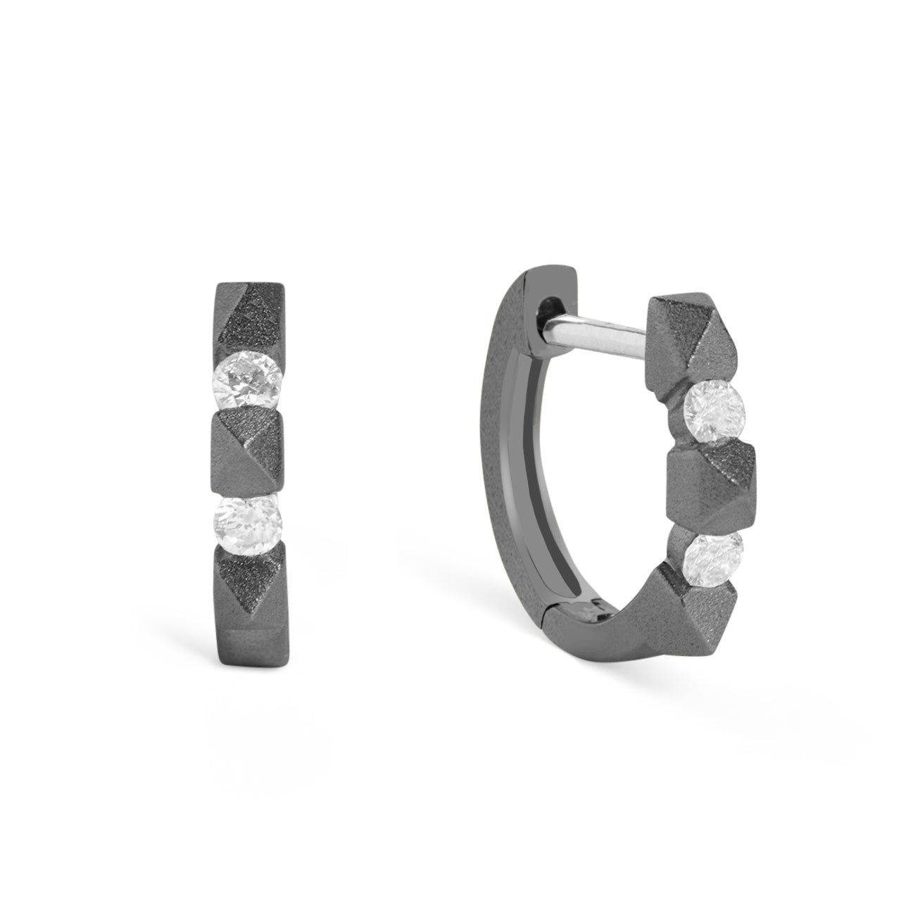Diamond Spike Huggie Earring