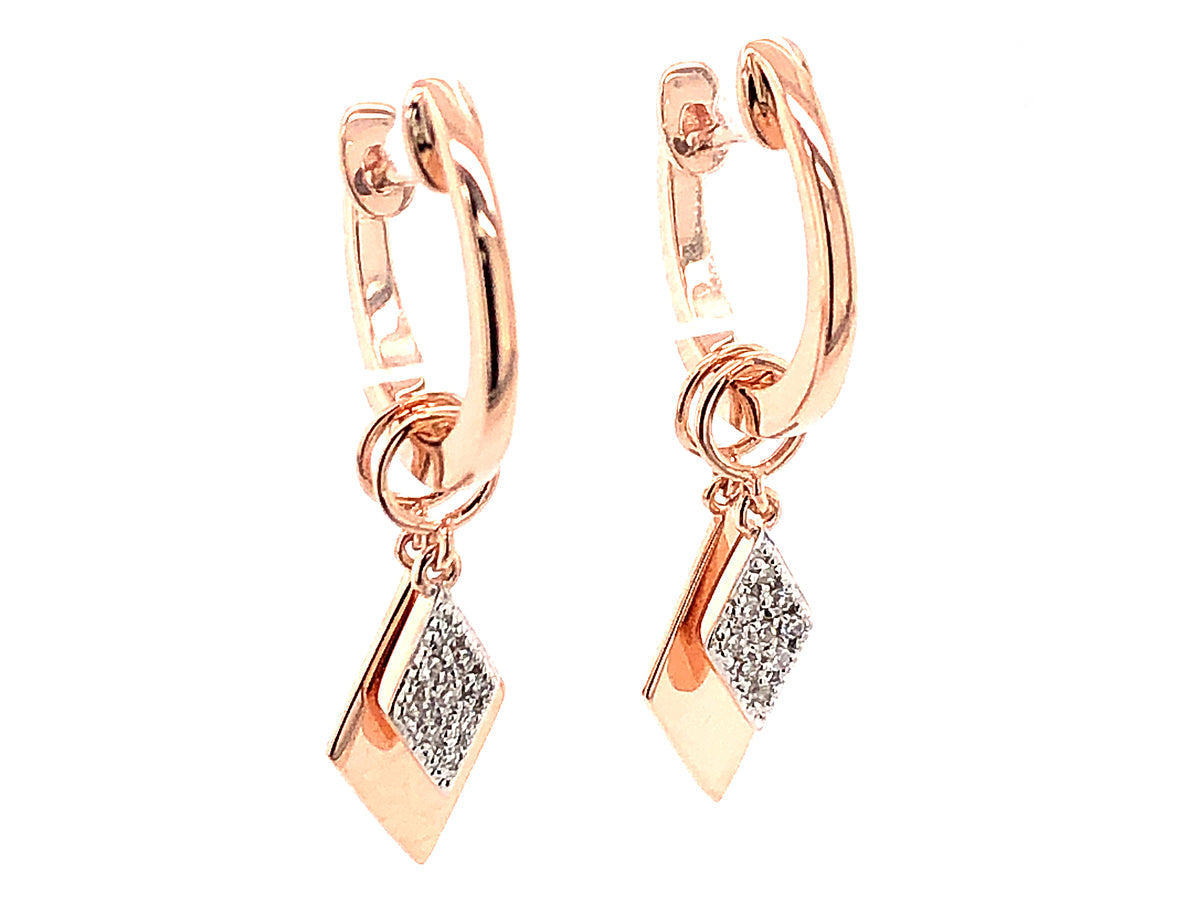 DIAMOND CHARM DANGLE EARRING