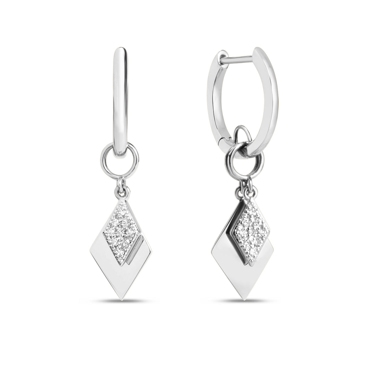 Diamond Kite Charms Dangle Earring