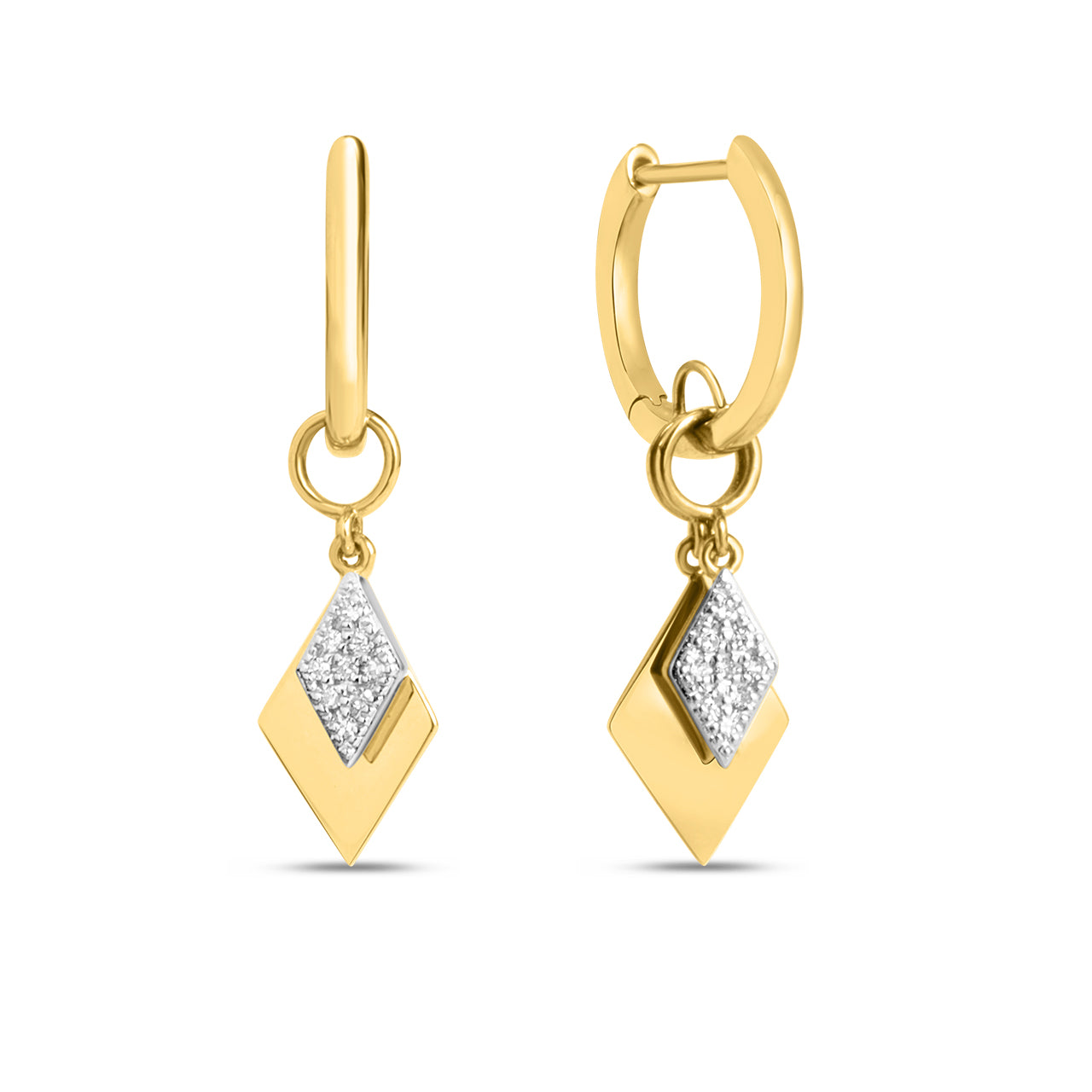 Diamond Kite Charms Dangle Earring