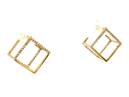 DIAMOND CUBE EARRING