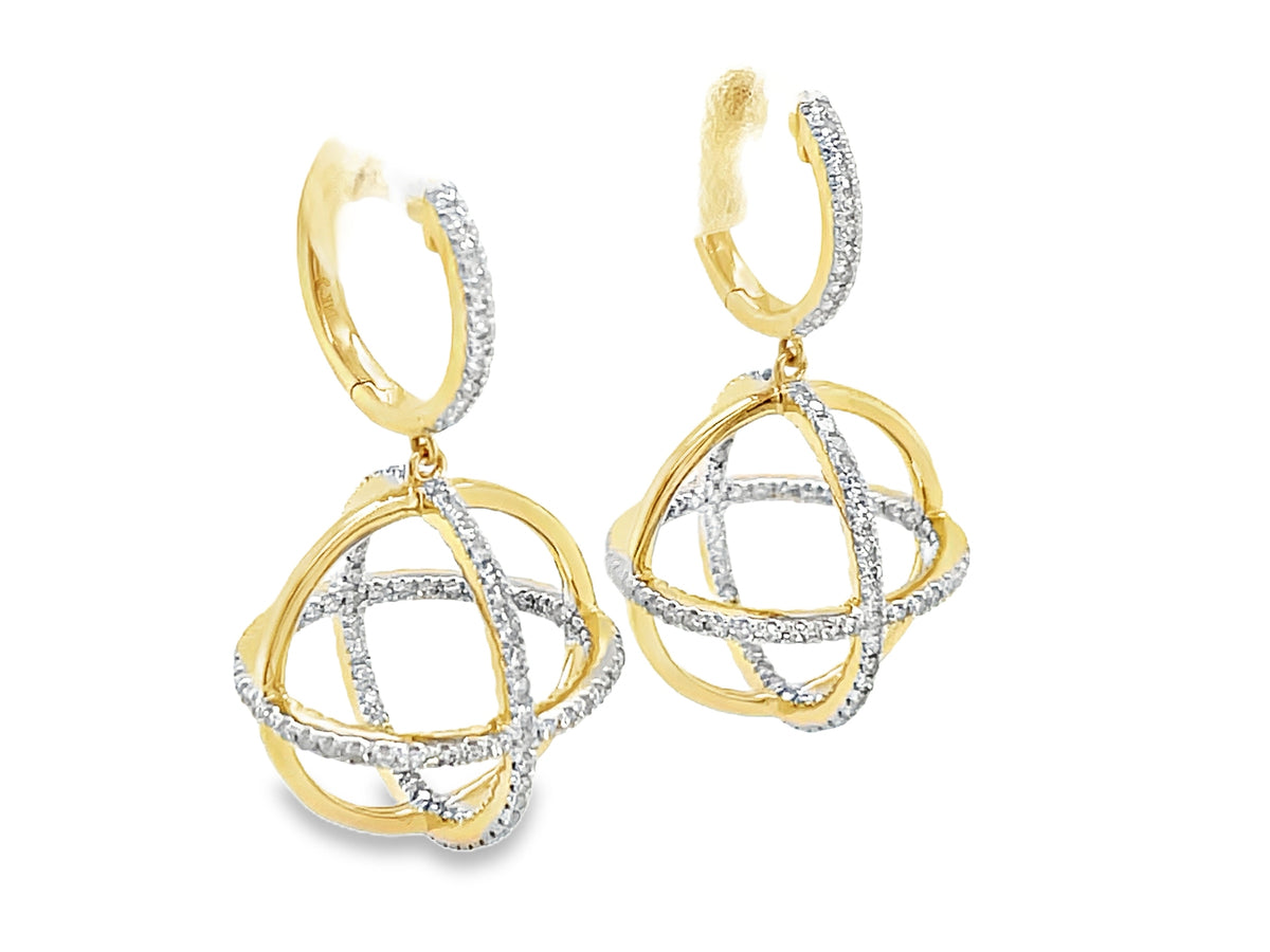 DIAMOND SPHERE DANGLE EARRING