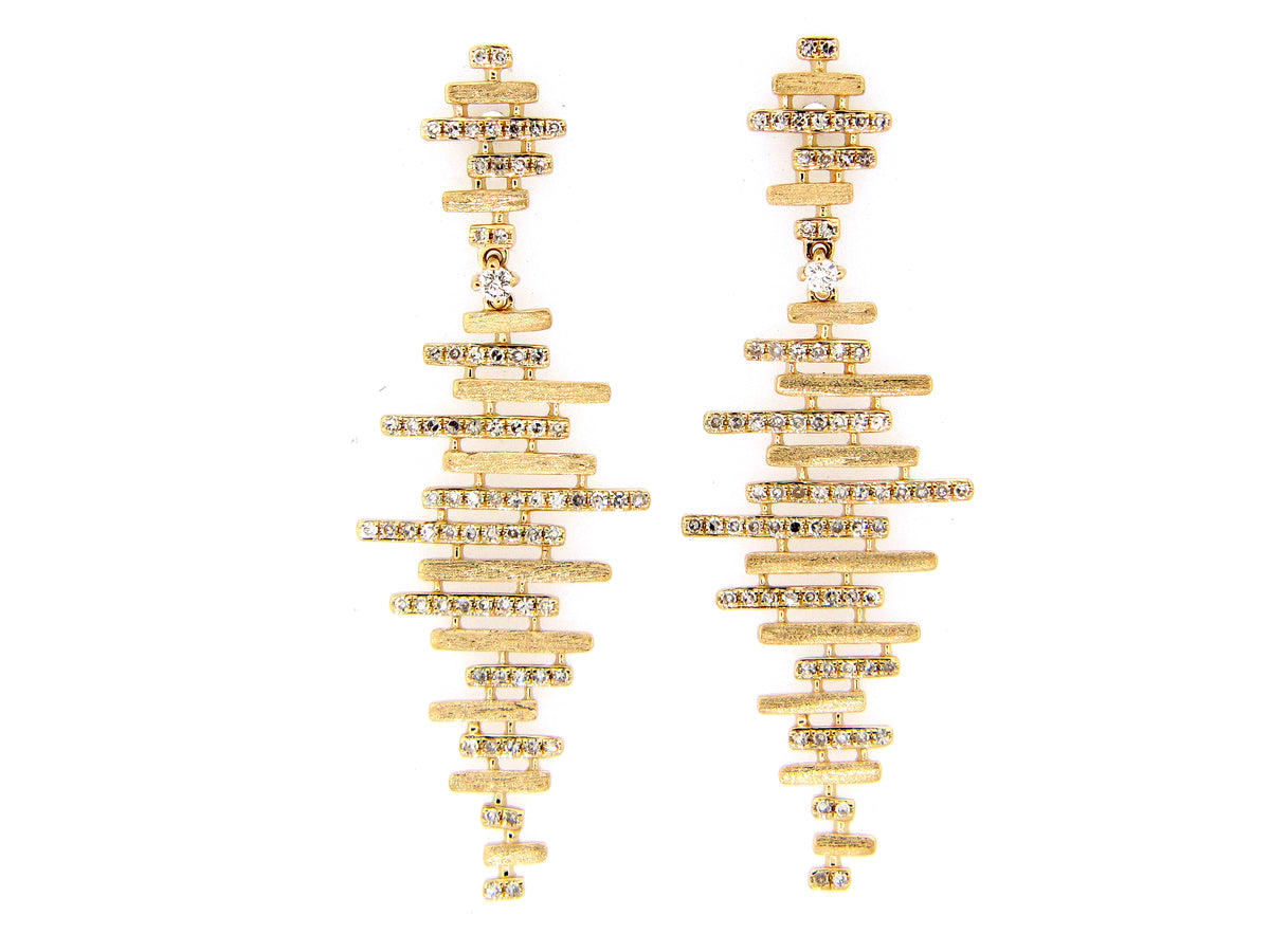DIAMOND LAYER EARRING, 14KY (N)