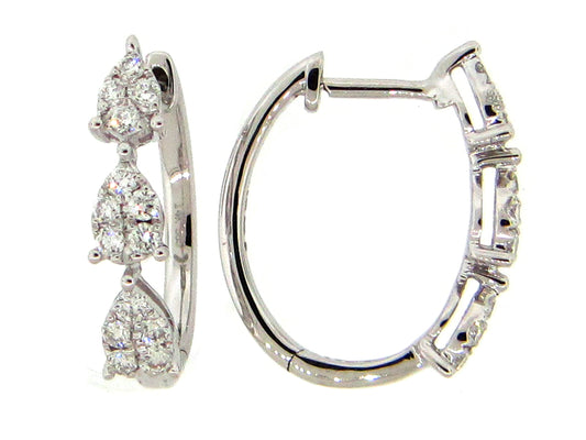 DIAMOND EARRING, 14KW (N)