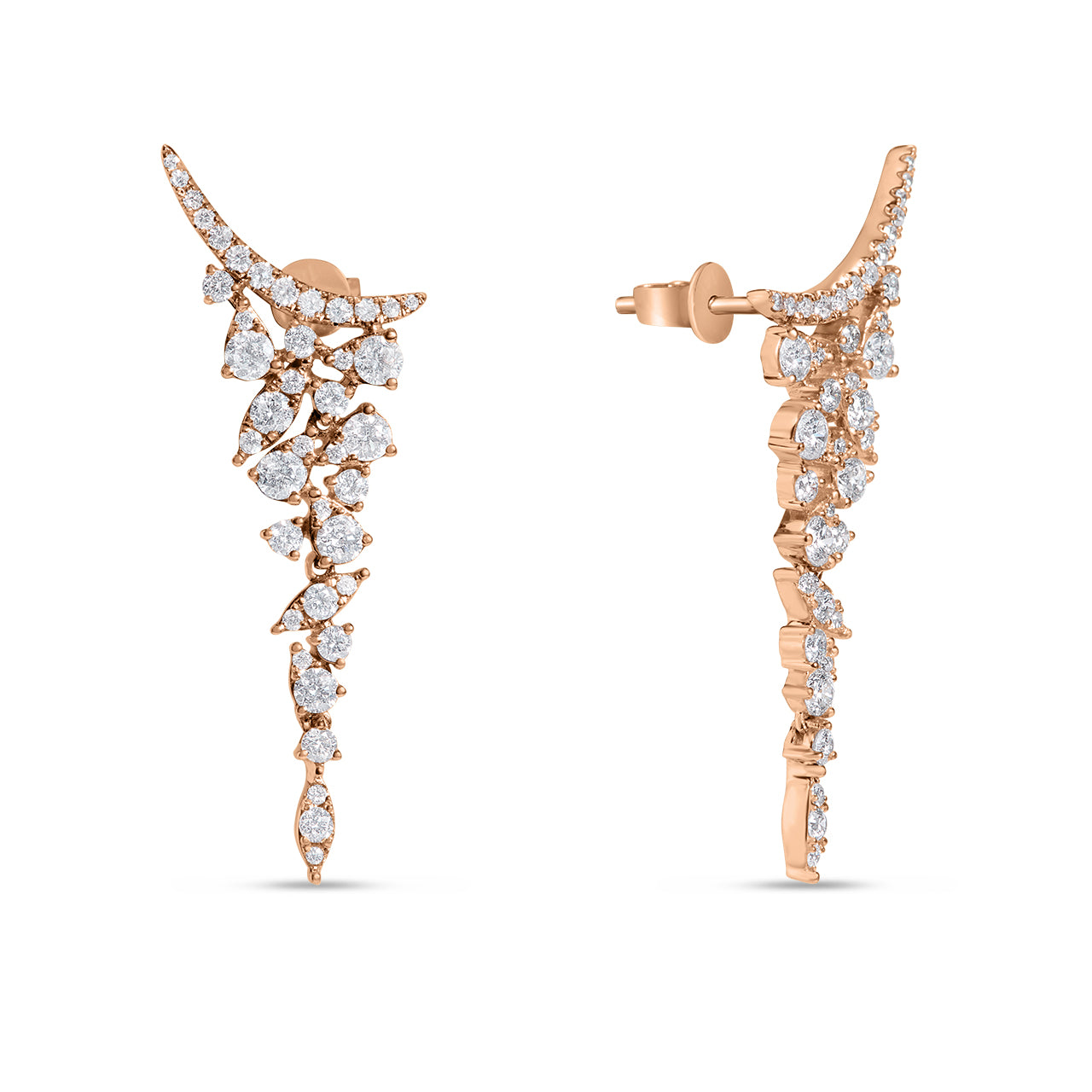 Diamond Floret Raining Earring