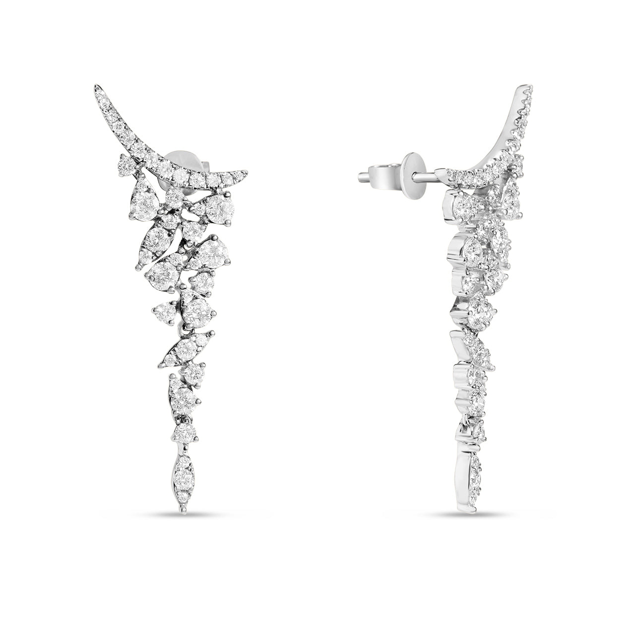 Diamond Floret Raining Earring