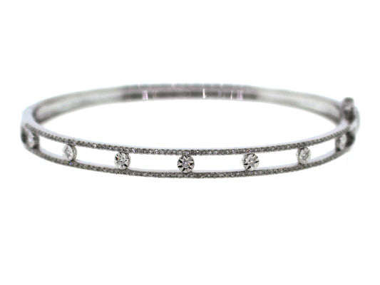 DIAMOND RAILROAD BANGLE