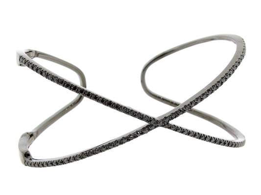BLACK DIAMOND BANGLE, 14K BLACK FINISH (R/H)