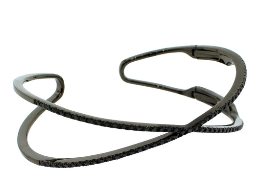 BLACK DIAMOND BANGLE 14K BLACK FINISH (R/H)