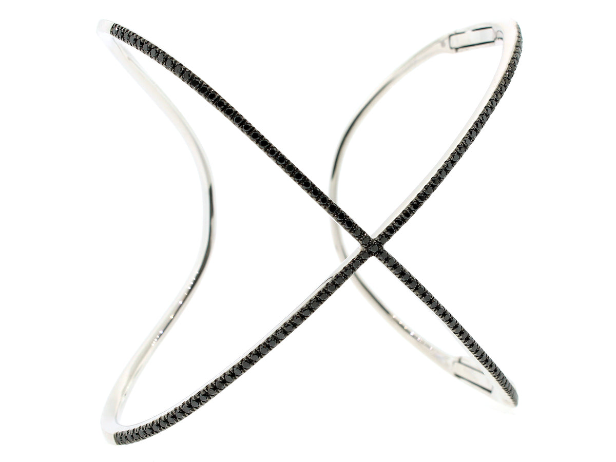 BLACK DIAMOND BANGLE, 14KW (R/H)