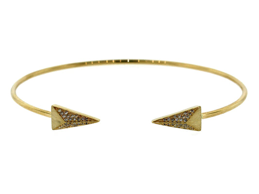 DIAMOND TRIANGLE BANGLE, 14KY (N)