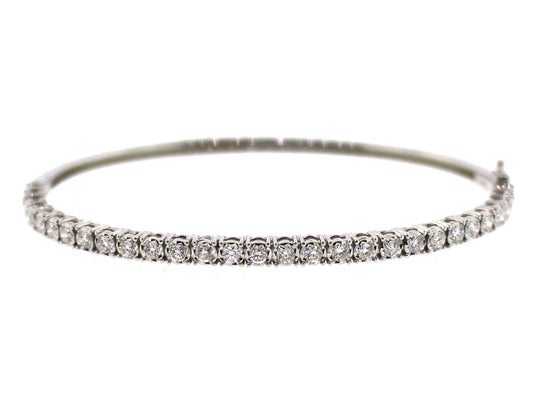 DIAMOND TENNIS BANGLE, 14KW (N)
