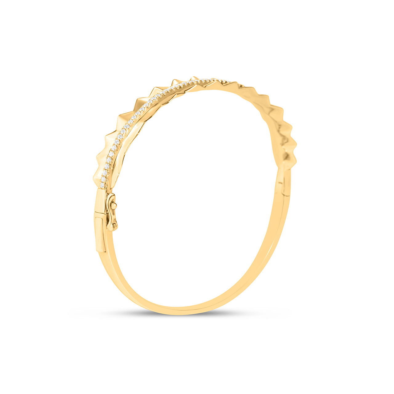 Diamond Pleated Bangle
