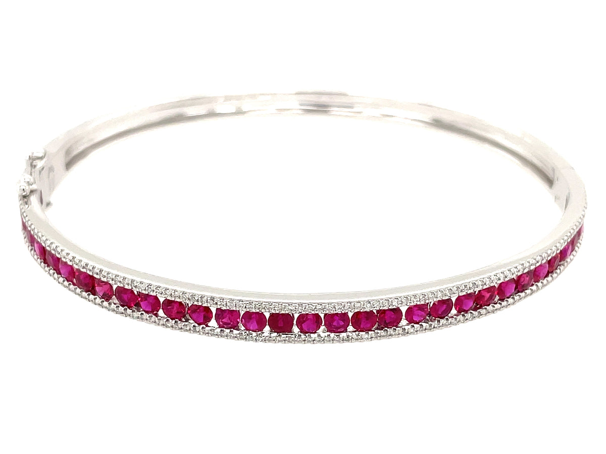 RUBY & DIAMOND CHANNEL BANGLE