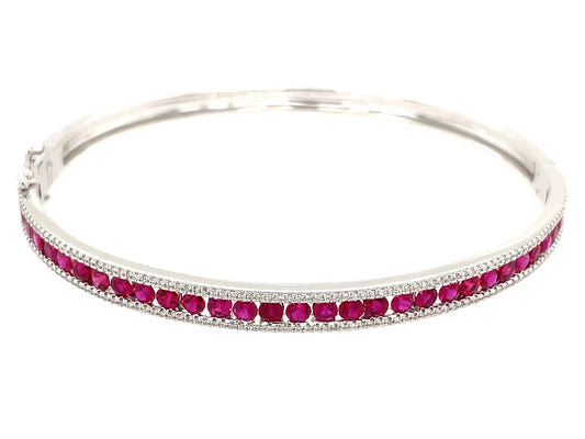 RUBY & DIAMOND CHANNEL BANGLE