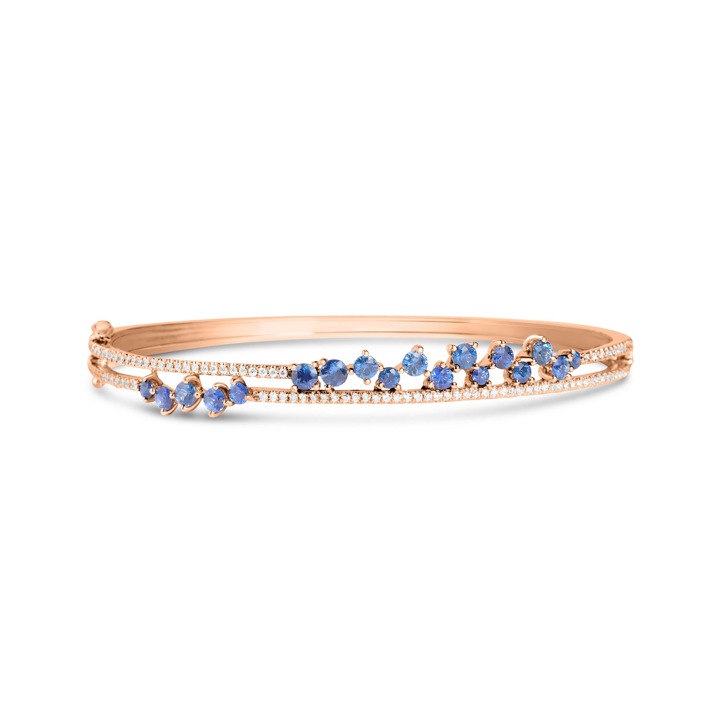 Sapphire & Diamond Cluster Bangle