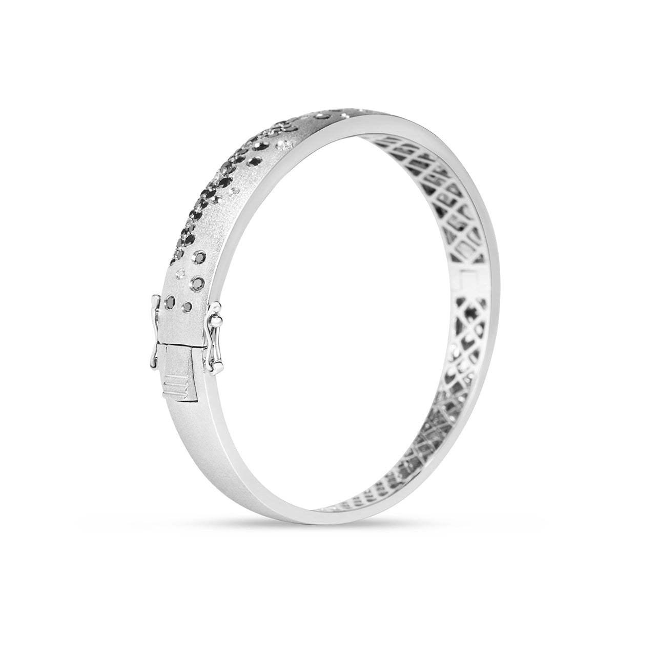 Black & White Diamond Confetti Signature Bangle