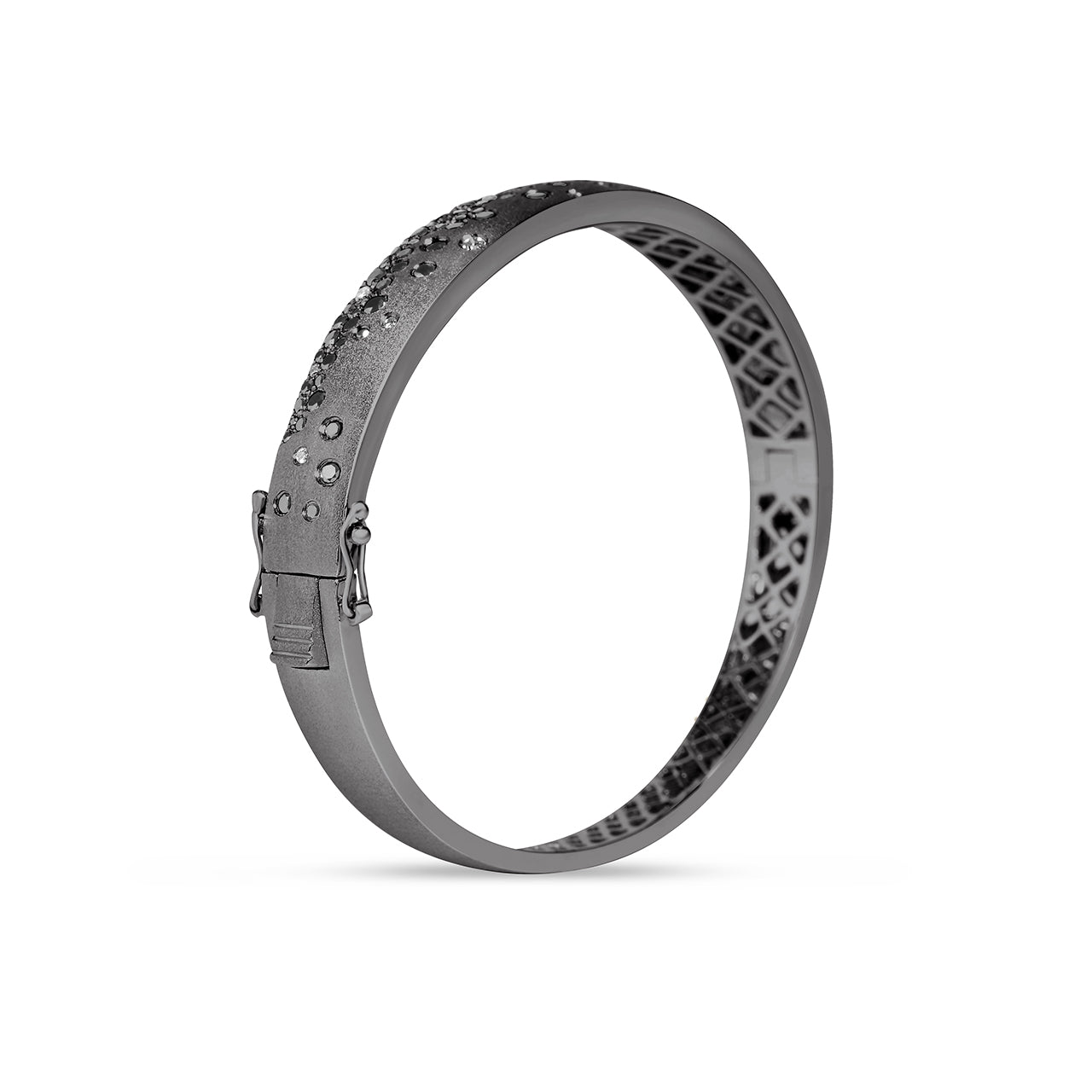 Black & White Diamond Confetti Signature Bangle