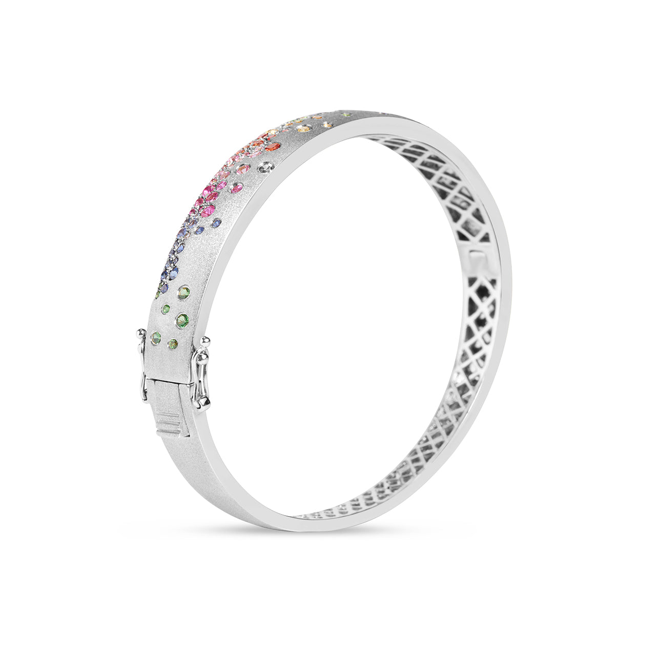 Rainbow Sapphire Confetti Signature Bangle