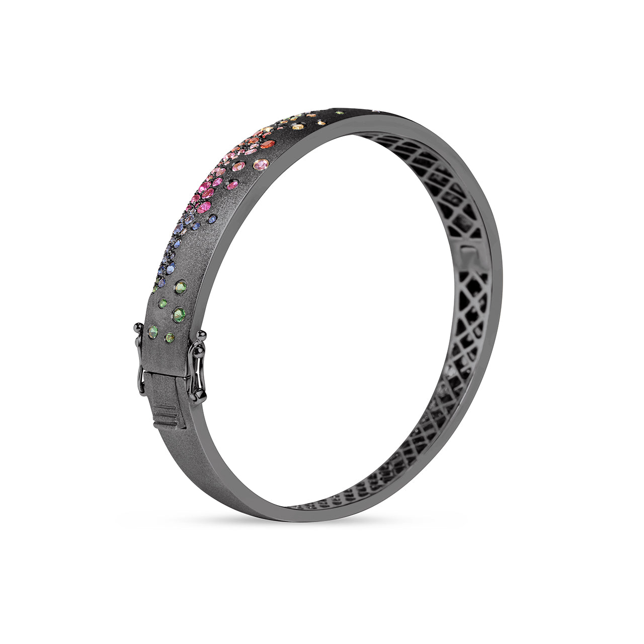 Rainbow Sapphire Confetti Signature Bangle