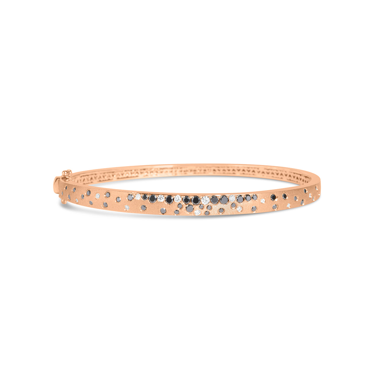 Black & White Diamond Confetti 5mm Bangle